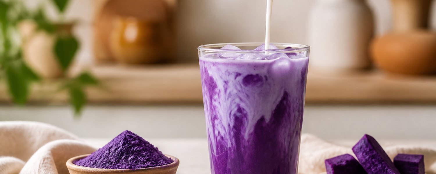 Ube latte sans sucre : recette légère et gourmande